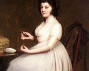 约瑟夫 怀特 德比 : Portrait Of Mrs Abney